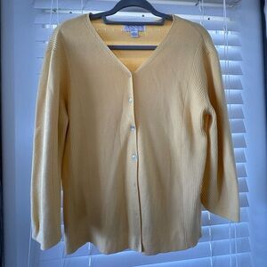 Retro butter yellow cardigan.